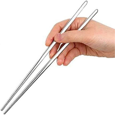 Premium Reusable Metal Stainless Steel Chopsticks (Pack of 10)