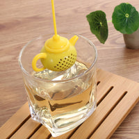 Pack of 5 Teapot Shaped Silicone Tea Strainer