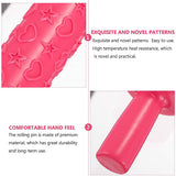 Flower & Heart Embossing Rolling Pin (Plastic DIY Dough Roller)