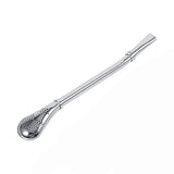 Reusable Stainless Steel Drinking Straw with Spoon (Pack of 6)