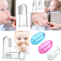 Soft Silicone Finger Toothbrush for Baby Tongue, Gums and Teeth