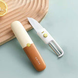 2 in 1 Stainless Steel Knife with Peeler