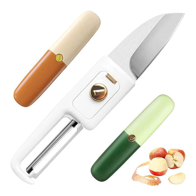 2 in 1 Stainless Steel Knife with Peeler