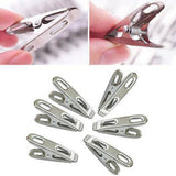 Stainless Steel Cloth Hanging Clips - Clothes Pins (Pack of 20)