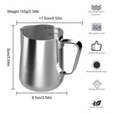 Stainless Steel Frothing Barista Tools Milk Frothing Jug (350ml)