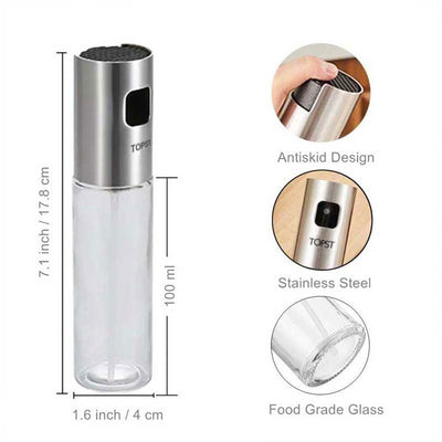 Stainless Steel Glass Oil Spray Bottle