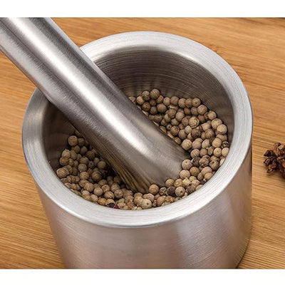 Stainless Steel Mortar & Pestle (Manual Spice and Herb Grinder)
