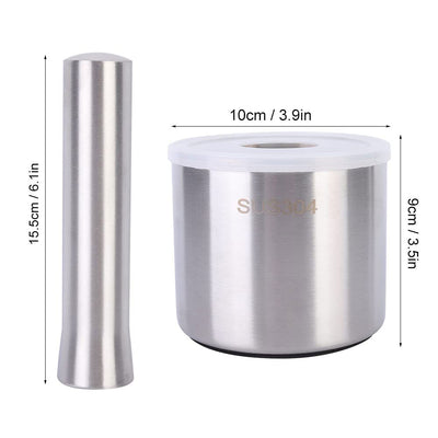 Stainless Steel Mortar & Pestle (Manual Spice and Herb Grinder)