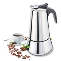 Stainless Steel Stovetop Espresso Coffee Maker – (6 Cups – 300ml)