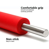 Set of Steel Handle Silicone Rolling Pin and Nonstick Pastry Mat