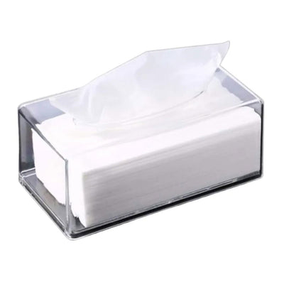 Transparent Tissue Box Holder (Napkin or Tissue Dispenser)