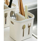 Two Grids Knife Fork Spoon Storage Box, Multifunctional Cutlery Storage