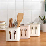 Two Grids Knife Fork Spoon Storage Box, Multifunctional Cutlery Storage