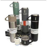 Vacuum Flask Set with 3 Cups for Camping, Travelling or Outdoor