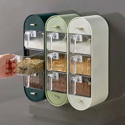 5-Layered Clear Acrylic Wall-Mounted Spice Organizer