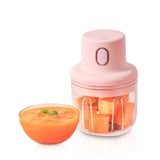 Wireless Rechargeable Electric Mini Meat Grinder, Vegetable Chopper, & Food Processor