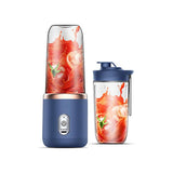 USB Rechargeable Wireless Portable Mini Fruit Blender with 6 Blades (400ml)