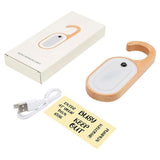 Rechargeable Motion Sensor Door Handle Night Light with Message Memo Board (Wooden Finish)