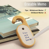 Rechargeable Motion Sensor Door Handle Night Light with Message Memo Board (Wooden Finish)