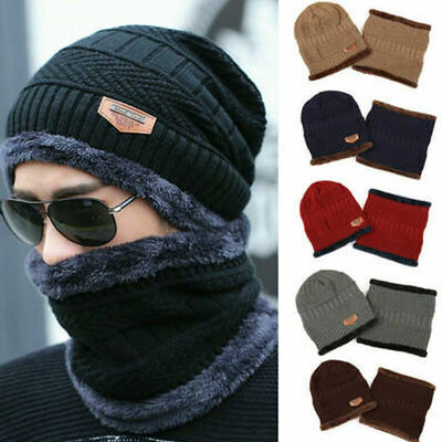 Unisex Woolen Beanie Cap with Neck Warmer (Free Size)