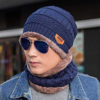 Unisex Woolen Beanie Cap with Neck Warmer (Free Size)